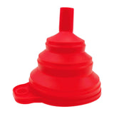 Maxbell Silicone Foldable Funnel Household Liquid Funnel for Transferring Fluid Milk Red