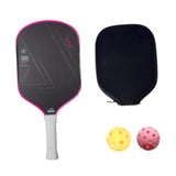 Maxbell Carbon Fiber Pickleball Paddle Trendy 2 Balls for Men Women Player Accessory Pink White