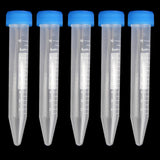Maxbell 15pcs 10+15+50ml Plastic Graduated Centrifuge Tube Lab Test Sample Container