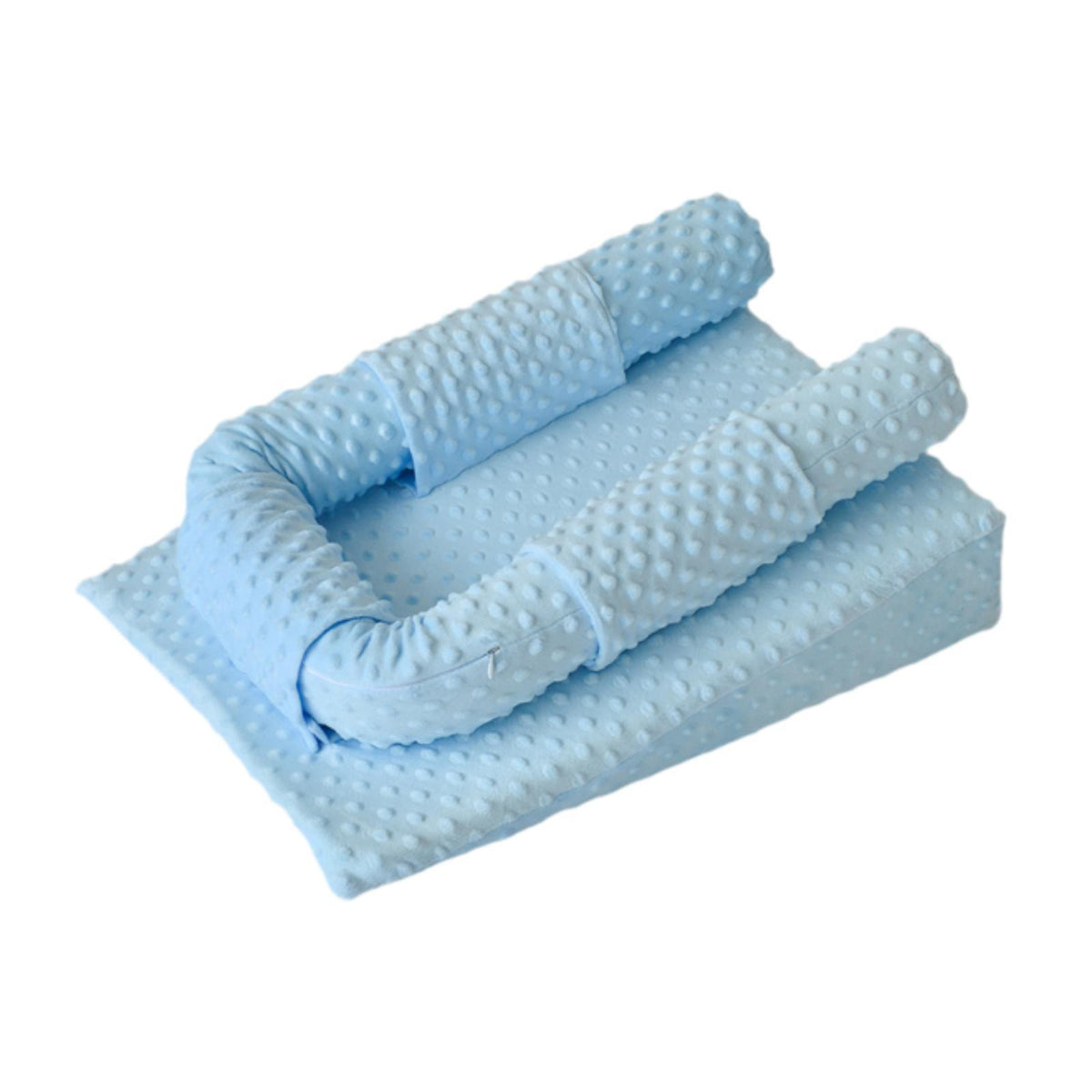 Maxbell Baby Wedge Pillow Newborn Reflux Breastfeeding Pillow Reducing Spit Up Blue