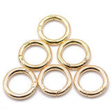 Maxbell 8x6Pcs Backpack Plated Alloy Round Spring Snap Hooks Clip Keychain Ring Gold