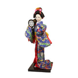 Maxbell 9inch Japanese Geisha Ornament Kimono Dolls for Living Room Shelf Decoration