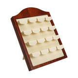 Maxbell Earring Display Stand Holder 12 Seat for Jewelry Shop Dresser Live Broadcast Beige