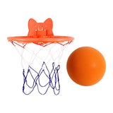 Maxbell Silent Basketball and Hoop Set Parent Child Interactive Toy Gift Silent Ball Orange