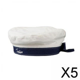Maxbell 5xCute Navy Sailor Hat Adjustable Cap Girl Stage Beach White
