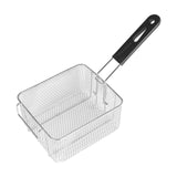 Maxbell 2xFryer Basket with Handle Frying Serving Basket for Barbecue Chips Restaurant 20cmx17.2cmx10.5cm