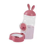 Maxbell Water Drinking Dispenser Convenient Drinking Bowl for Bunny Hedgehog Hamster pink