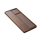 Maxbell Bamboo Tea Tray Simple Sturdy Kungfu Tea Table for Household Tea Room Office 70x32x3.5cm