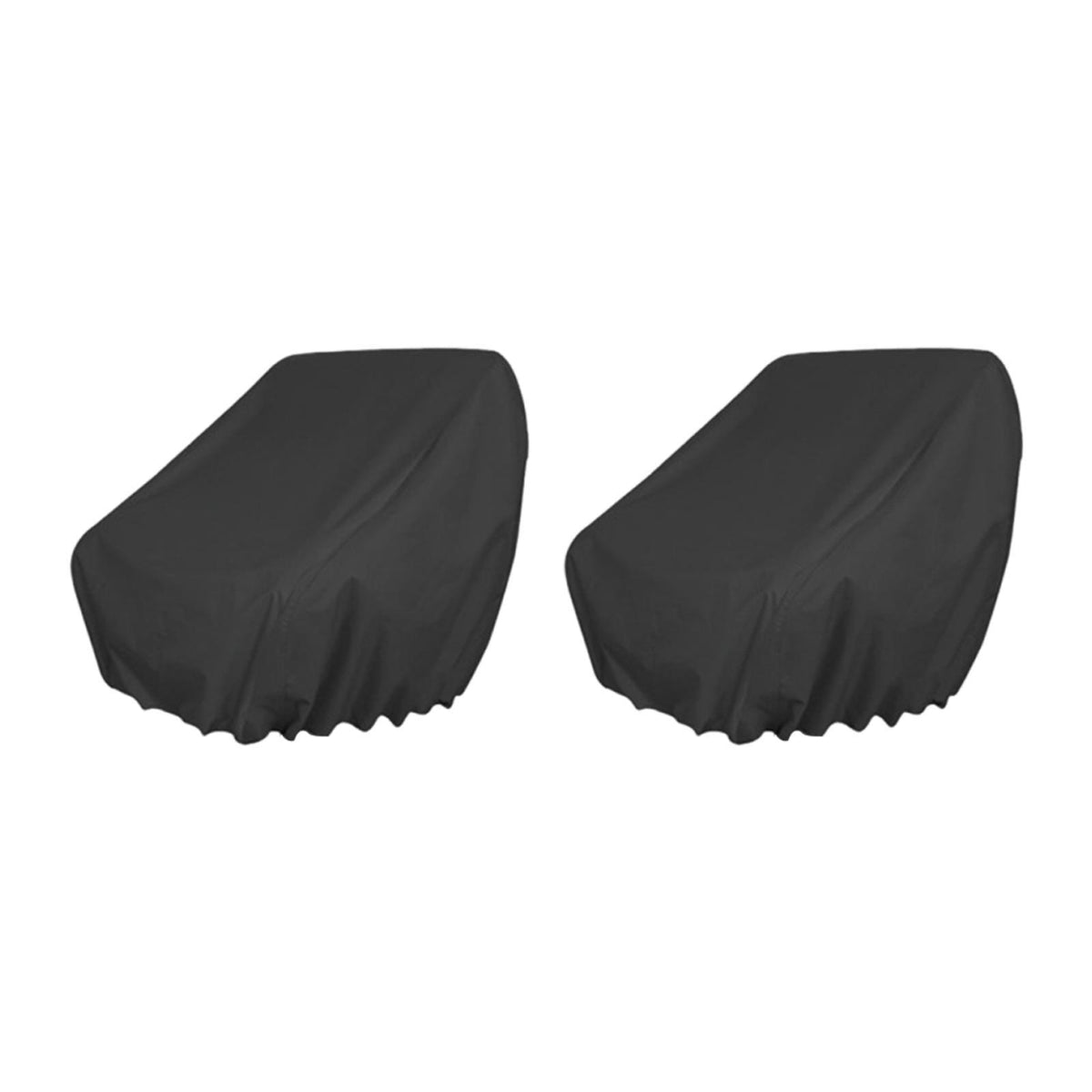 Maxbell 2 Pieces Boat Seat Covers Waterproof Easy Installation Heavy Duty Protectors Black