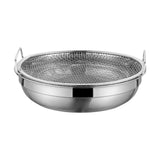 Maxbell Fried Food Server Stainless Steel Net Basket for Home Kitchen Barbecue Grill L