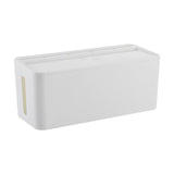 Cable Management Box Reusable Cord Cover Box for Bedroom Loose Wires Desktop White