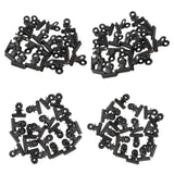 80 Pieces 22mm Metal   Clips Letter Grip Clips Office Supply -Black