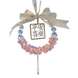 Maxbell Car Rearview Mirror Charm Pendant Feng Shui Decor Gift Spring Festival Lucky pink