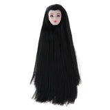 Maxbell Maxbell Kids Toys Doll Head with Long Black Hair, DIY Accessories For 12inch Dolls, For 1/6 BJD Dolls Body Parts