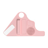 Maxbell Silicone Makeup Pad Storage Makeup Brush Cleaning Mat for Art Supplies Brush Pink