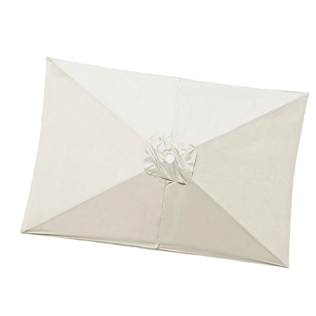 Maxbell Umbrella Replacement Canopy 200cmx300cm Waterproof for Outdoor Use Home Deck Beige White