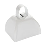 Maxbell Metal Cowbell 2.91x2.36x2.95inch Cow Bell for Graduation Baseball Team Party White