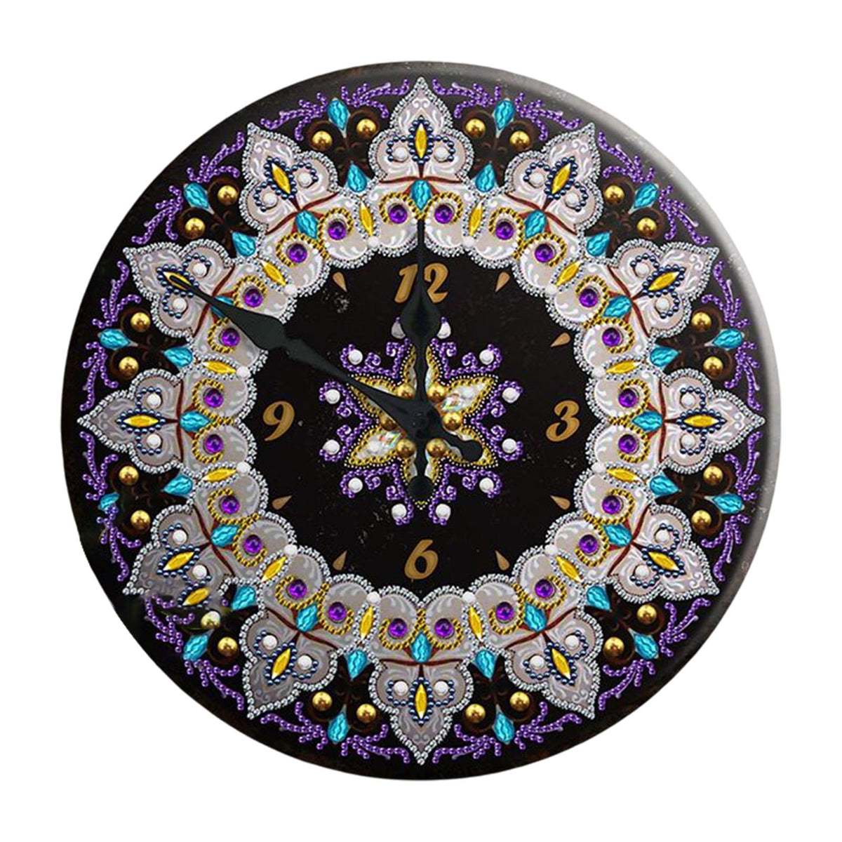 Maxbell Maxbell Diamond Painting Clock Special Shape Mandala Flower Adults styleE