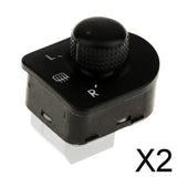 Maxbell 2xSide Mirror Switch Control Heat Knob 1J1959565F for VW Golf Jetta Mk4 Passat