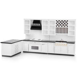 Maxbell 1/12 Scale Dollhouse Miniature Furniture Wooden Delxue Kitchen Set White