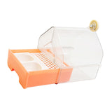 Maxbell Parrot Bathing Box Clear Parrot Bath Tub for Like Lovebirds Budgies Canaries Pink