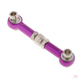 Maxbell 2x Aluminum Steering Linkage Pull Rod for HSP 94122 94123 1/10 RC Car Purple