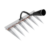 Maxbell Garden Hand Rake Metal Weeding Rake for Loosening Planting Farm Tilling Soil 24.2x13.5x28cm with 6 Tines