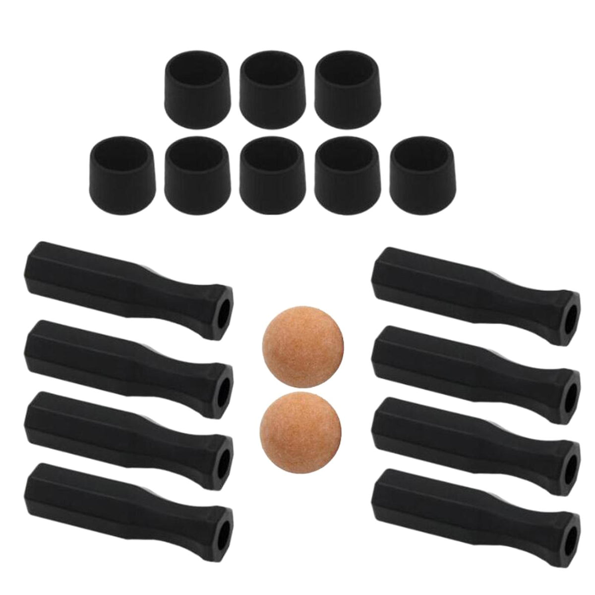 Maxbell Foosball Table Handles Non Slip Table Soccer Practical Standard Rod End Caps Orange Ball