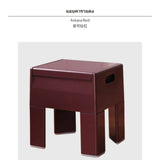 Maxbell Multi-Functional Storage Cabinet, Modern Minimalist Bedside Table & Sofa End Table, Stackable Organizer Stool, environmentally-conscious Material, JMO Vintage design for Bedroom, Living Room, Entryway Ankara Red