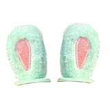 Maxbell 2Pcs Easy Installation Attractive Multifunctional Creative Design Plush Ears Green Rabbit Ears