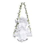 Maxbell Garden Resin Decoration Outdoor Hanging Gift Figurine for Yard Patio Outside White