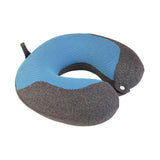 Travel Pillow Ergonomic Soft Head and Neck Support for Home Office Car Train Blue Black