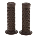 Maxbell Maxbell 2pcs Vintage Rubber Motorcycle Handlebars Grips 7/8 22mm Universal Grey