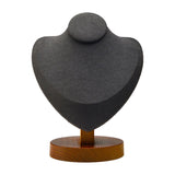 Maxbell Necklace Display Stand Decor Jewelry Bust Holder for Store Home Decor Bedroom Dark Gray