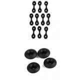 Maxbell 10x Loops Pad Eye Buckle + 4x Fixed Buckle Mooring Deck Fitting Kayak Boat