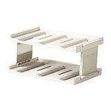 Maxbell Cup Storage Rack Basement Drinks Kitchen Organization Water Bottle Organizer 33x22x15cm Milky
