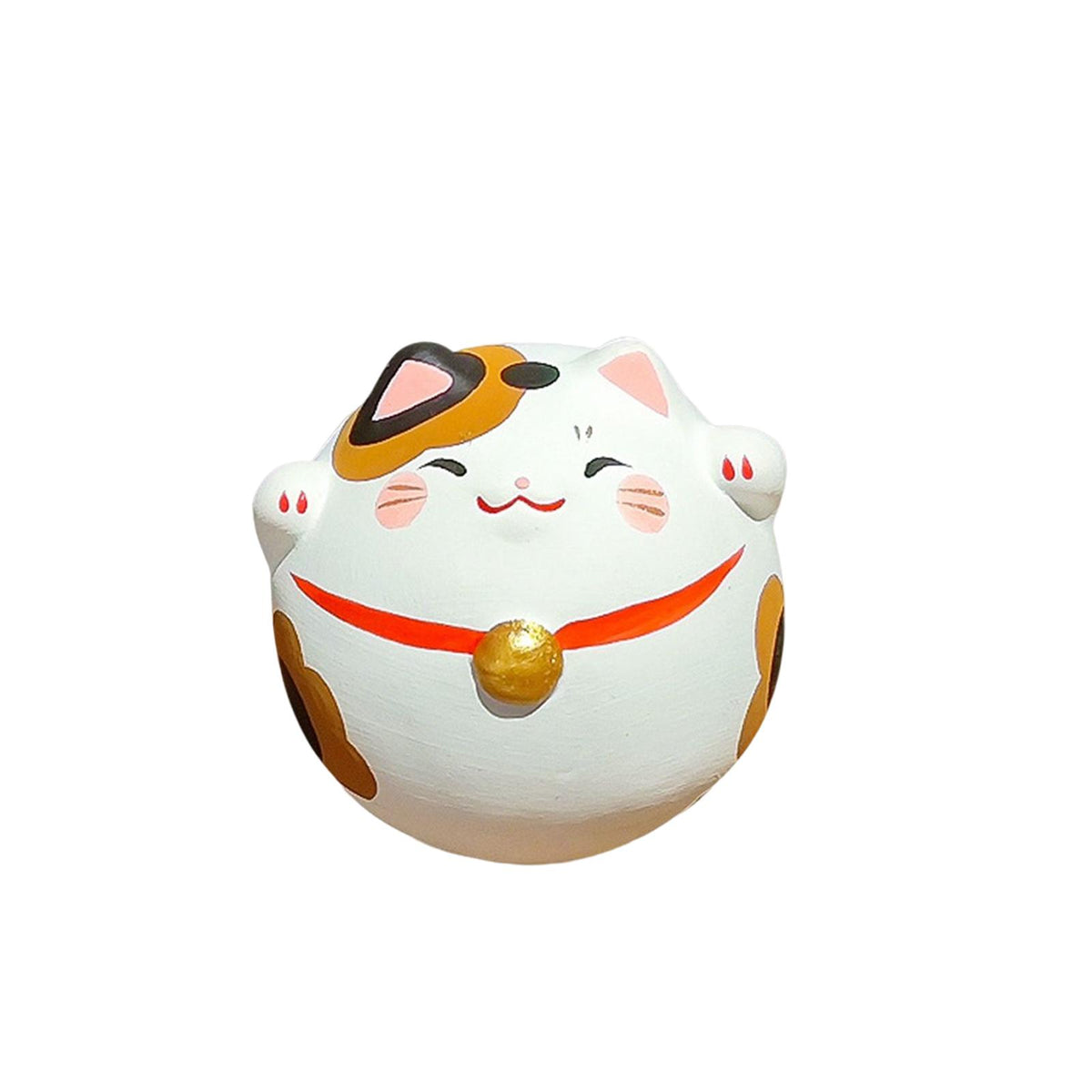 Ceramic Cat Statue Figurines Living Room Home Bookshelf Mini Tumbler Toy