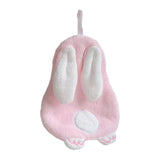 Maxbell Maxbell Hand Towel with Hanging Loops Absorbent Cute for Apartment Home Holiday pink