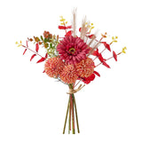 Maxbell Artificial Flowers Bouquet Photo Props Faux Plant for Kitchen Outside Summer Red