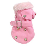 Maxbell Maxbell Pet Dog Cat Winter Thick Warm Woollen Coat Jacket Clothes Apparel Pink S