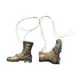 Maxbell 1:6 Scale Miniature Lace up Boot Low Heel Boots for 12'' Female Dolls Figure Desert Green
