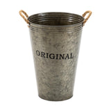 Maxbell Farmhouse Flower Planter Metal Bucket Multifunctional for Patios Party Decor brown
