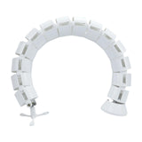 Maxbell Vertebrae Cable Management Kit Cord Concealer for Office Home Sit Stand Desk White