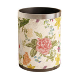 Maxbell Trash Can PU Leather Accessory Garbage Can for Bedroom Bathroom Laundry Room Style D