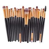 Maxbell Maxbell 20pcs/Set Professhional Makeup Brushes Foundation Powder Brush Black Golden