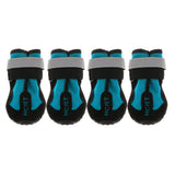 Maxbell Maxbell 4-Pack Pet Dog Reflective Rain Shoes Snow Boots with Rubber Anti Skid Sole S Blue