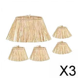 Maxbell 3x5 Pieces Hawaii Grass Skirt Hawaii Skirt Fancy Dress Costume for Party Raffia