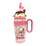 Maxbell Children Insulated Bottle with Carry Handle with Tea Infuser for Home Pink
