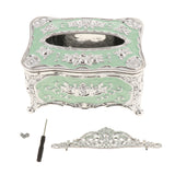 2Pcs Silver White &Green Acrylic Tissue Holder Luxury Napkin Box Cover