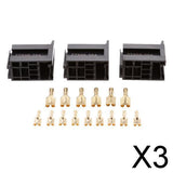 Maxbell 3x3 Sets Car 30A 5Pin Relay Socket Holders With 6.3mm+4.8mm Terminals Harness